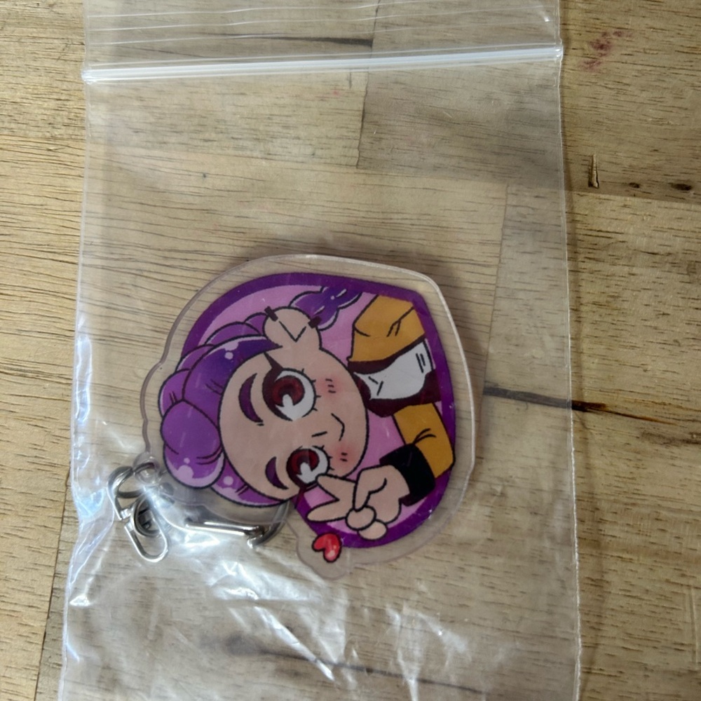 K-Pop WIKI Purple-haired Anime-style Acrylic Keychain
